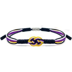 Non-Binary Infinity Bracelet, Nonbinary Pride, Lgbtqia+ Pride Love Wrist Wrap